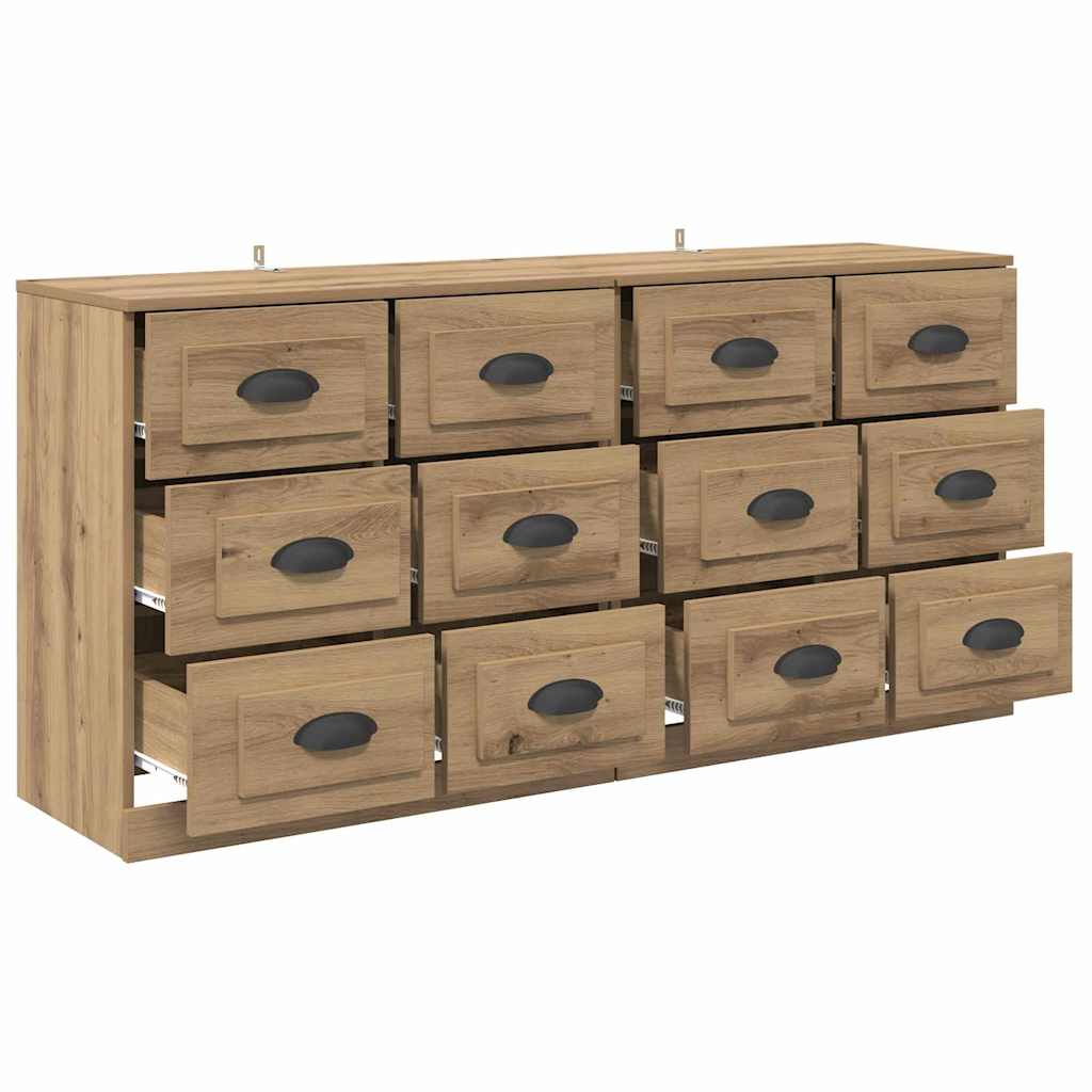 Sideboards 2 stk. Artisan Egetræ 70 x 35,5 x 67,5 cm