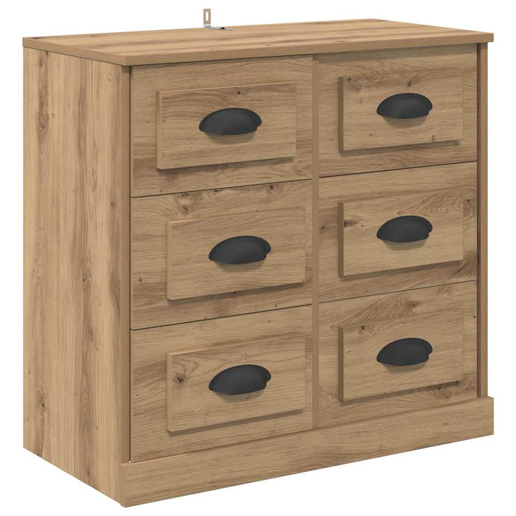 Sideboards 2 stk. Artisan Egetræ 70 x 35,5 x 67,5 cm