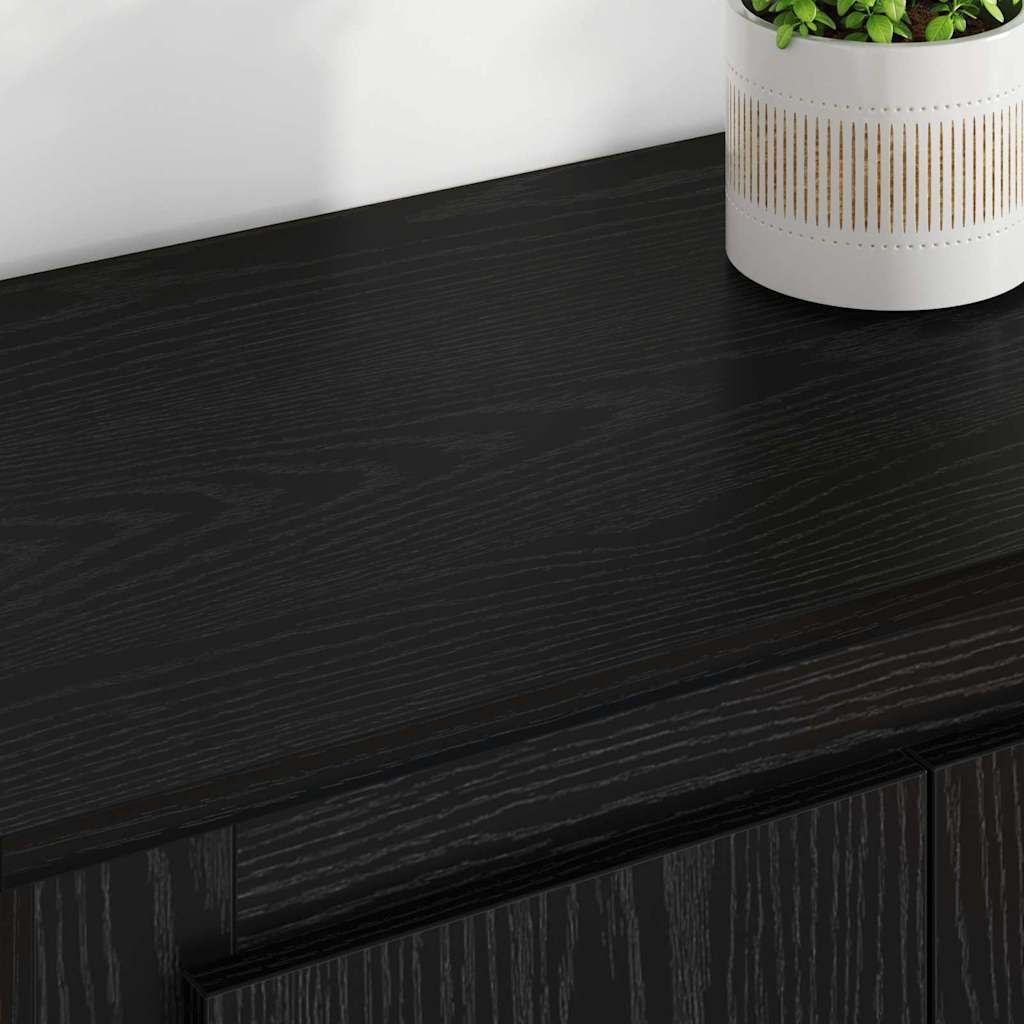 Highboard 3 stk. Sort eg 132 x 35,5 x 103,5 cm Konstrueret træ