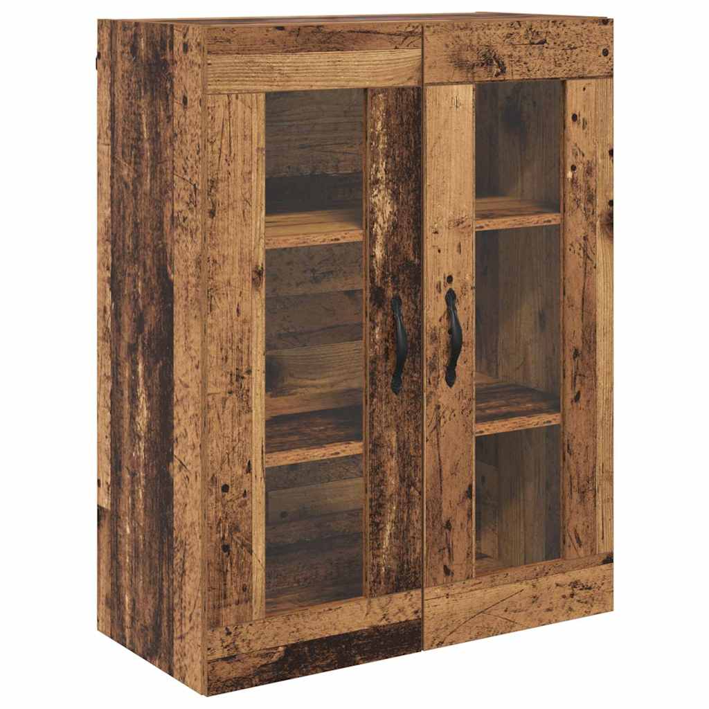 Væggeskabe 2 stk. Gammelt træ 69,5 x 34 x 90 cm Konstrueret træ