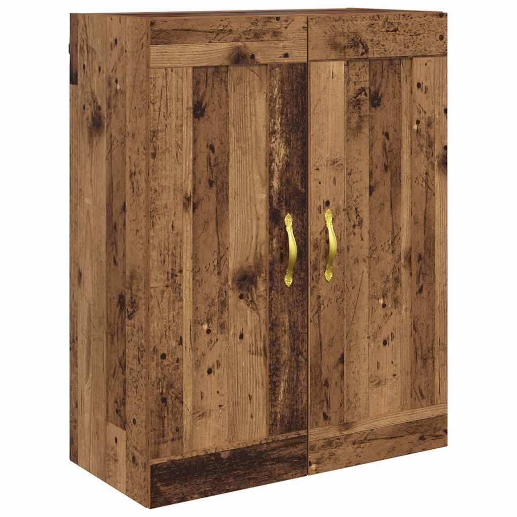 Væghængt skab 2 stk. Gammelt træ 69,5 x 34 x 90 cm
