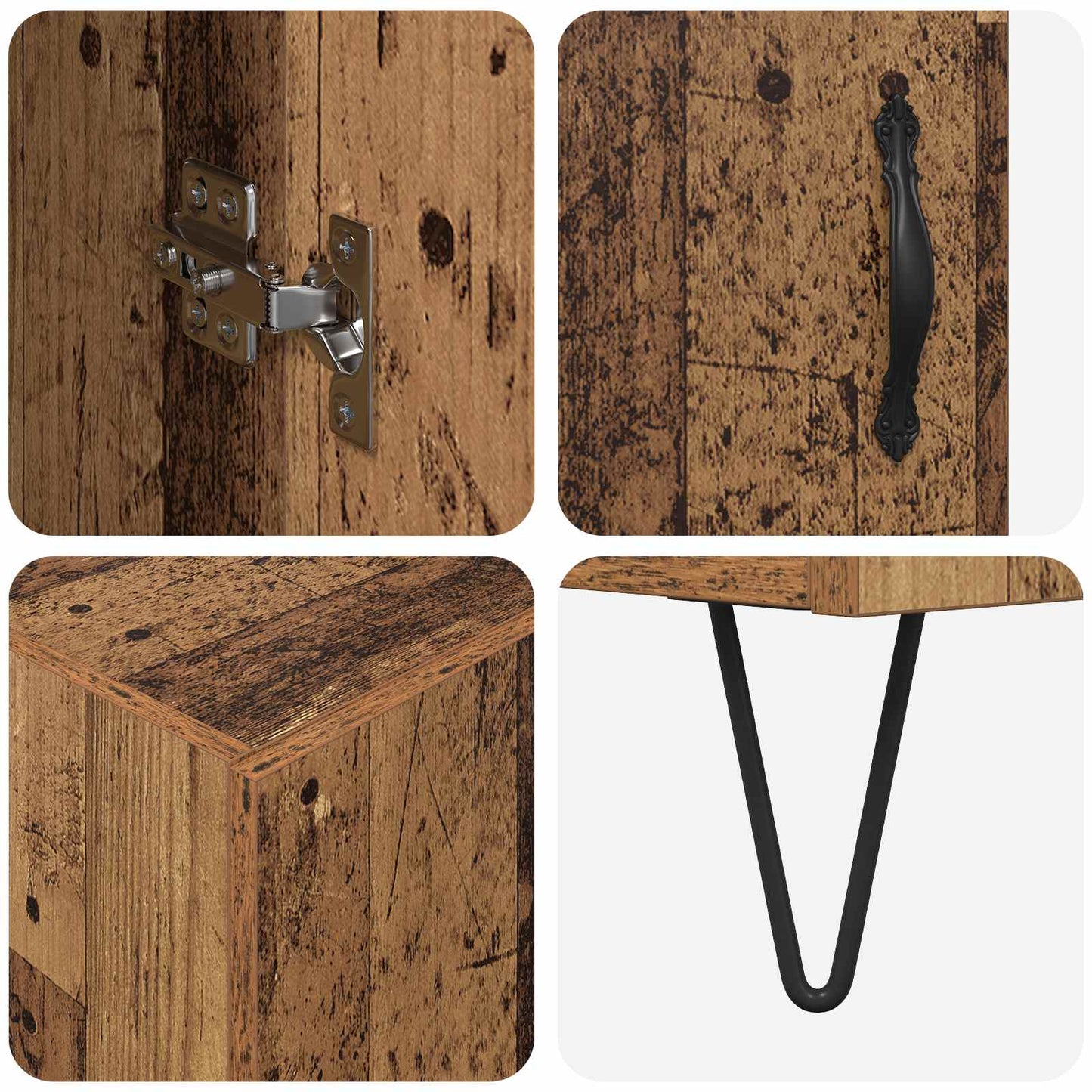 Highboard Gammelt træ 69,5 x 34 x 90 cm Konstrueret træ
