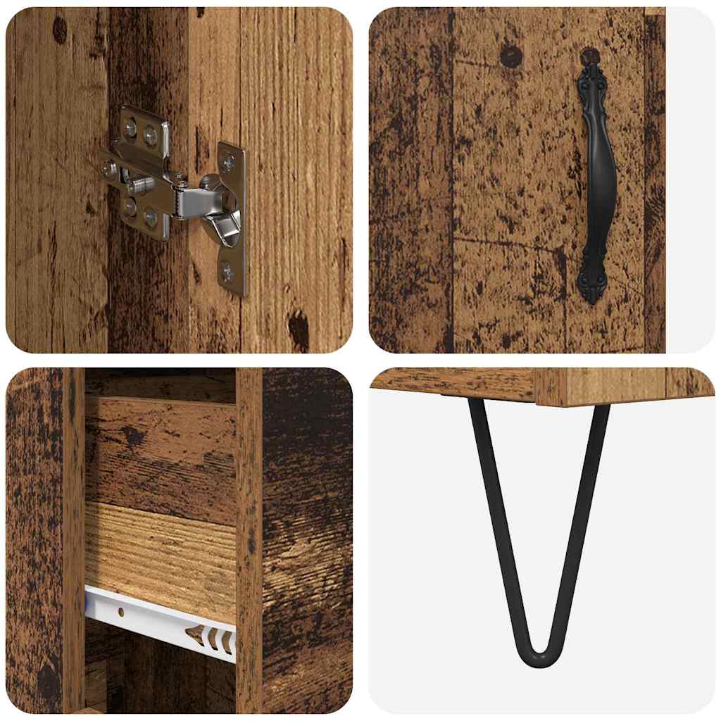 Highboard Gammelt træ 69,5 x 34 x 90 cm Konstrueret træ