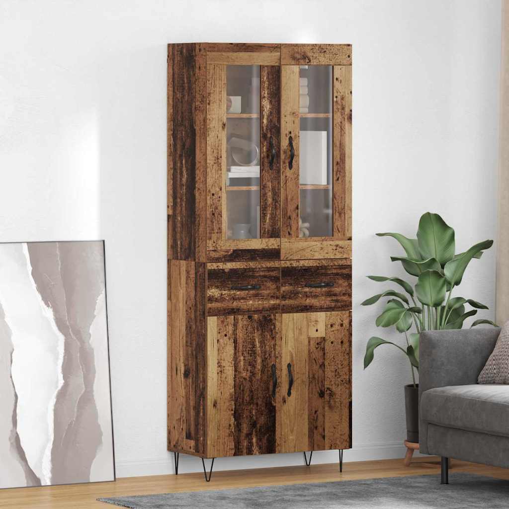 Highboard Gammelt træ 69,5 x 34 x 90 cm Konstrueret træ