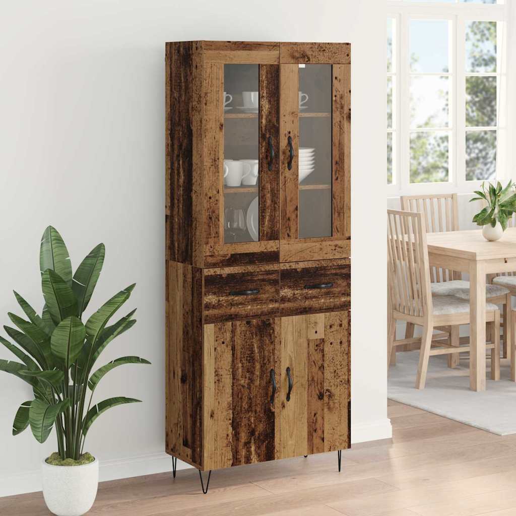 Highboard Gammelt træ 69,5 x 34 x 90 cm Konstrueret træ