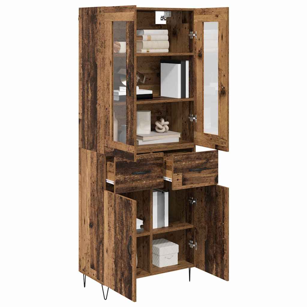 Highboard Gammelt træ 69,5 x 34 x 90 cm Konstrueret træ