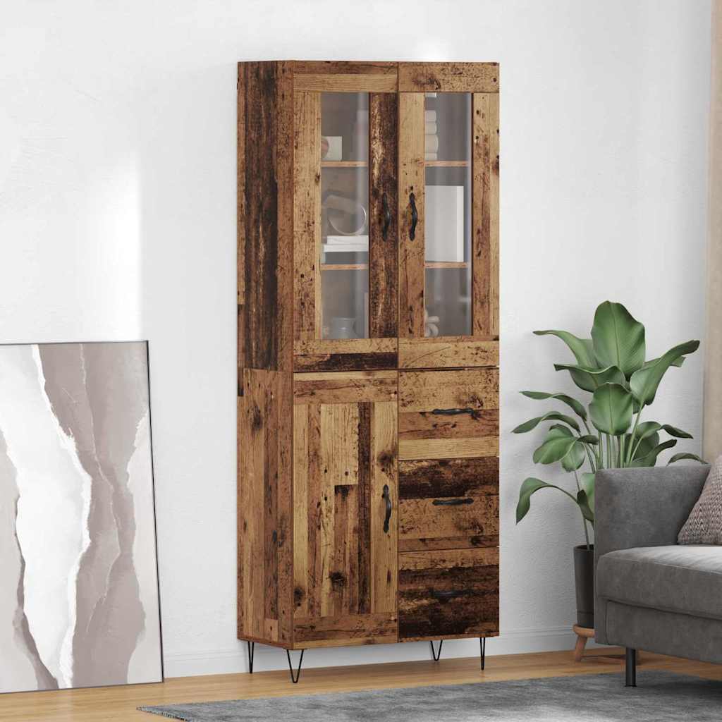 Highboard Gammelt træ 69,5 x 34 x 90 cm Konstrueret træ