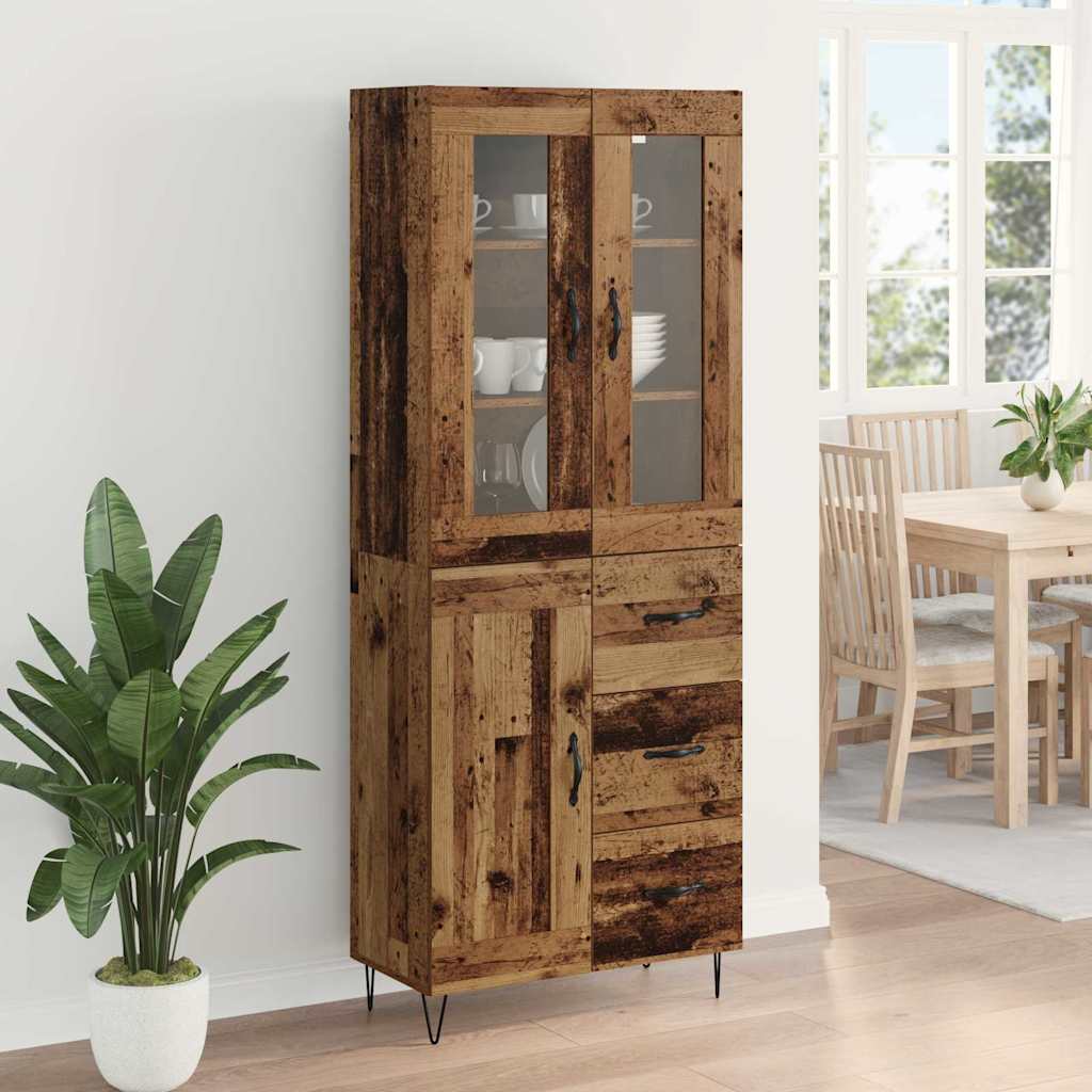 Highboard Gammelt træ 69,5 x 34 x 90 cm Konstrueret træ