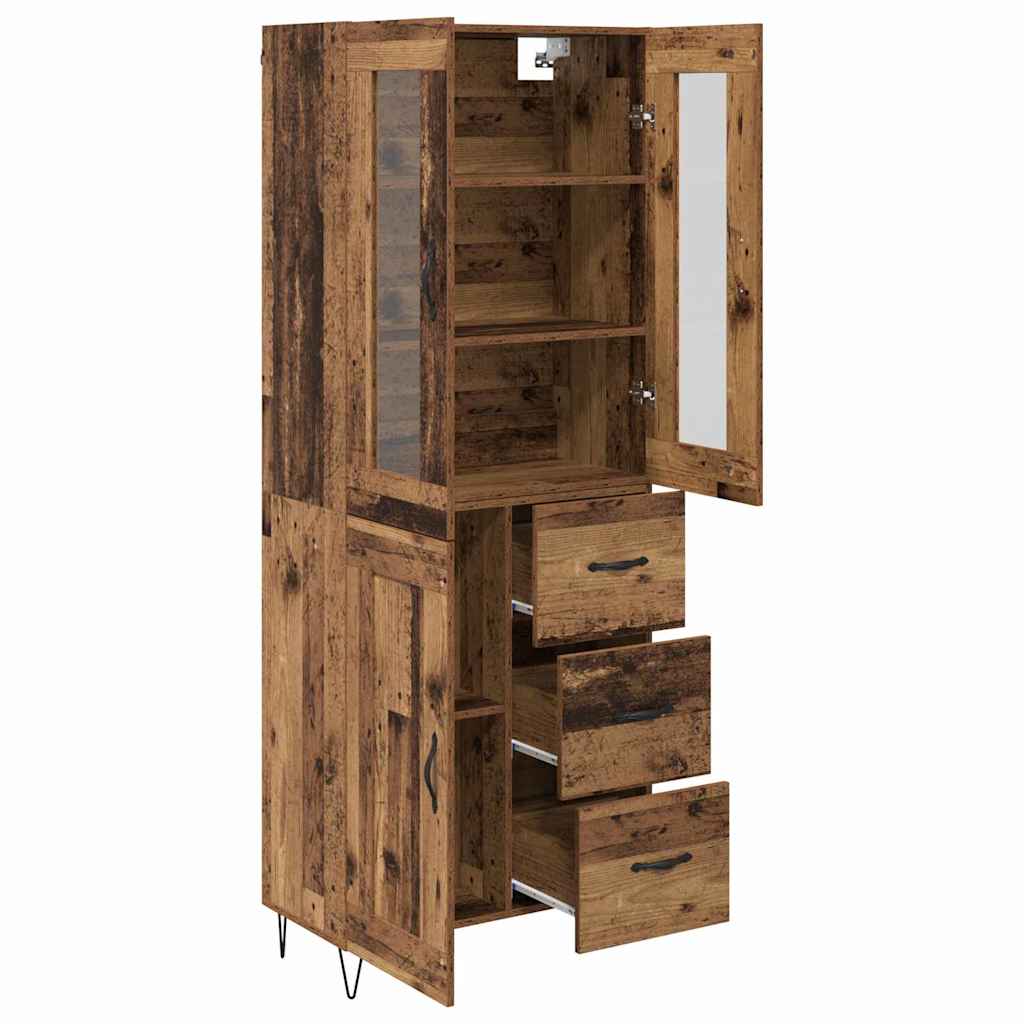 Highboard Gammelt træ 69,5 x 34 x 90 cm Konstrueret træ