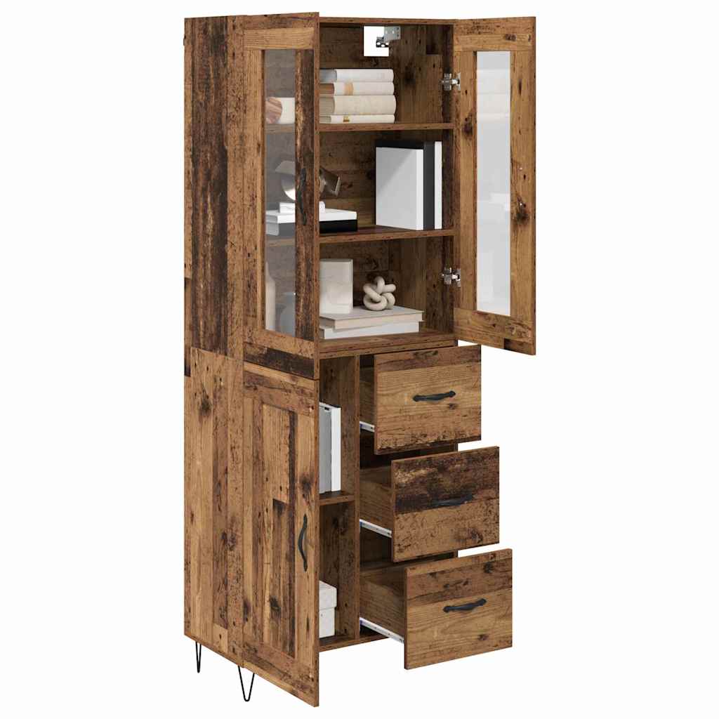 Highboard Gammelt træ 69,5 x 34 x 90 cm Konstrueret træ