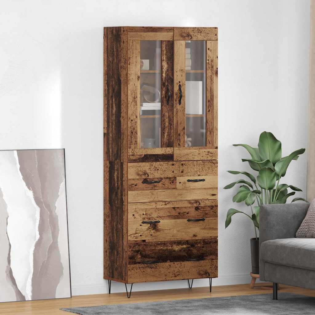 Highboard Gammelt træ 69,5 x 34 x 90 cm Konstrueret træ