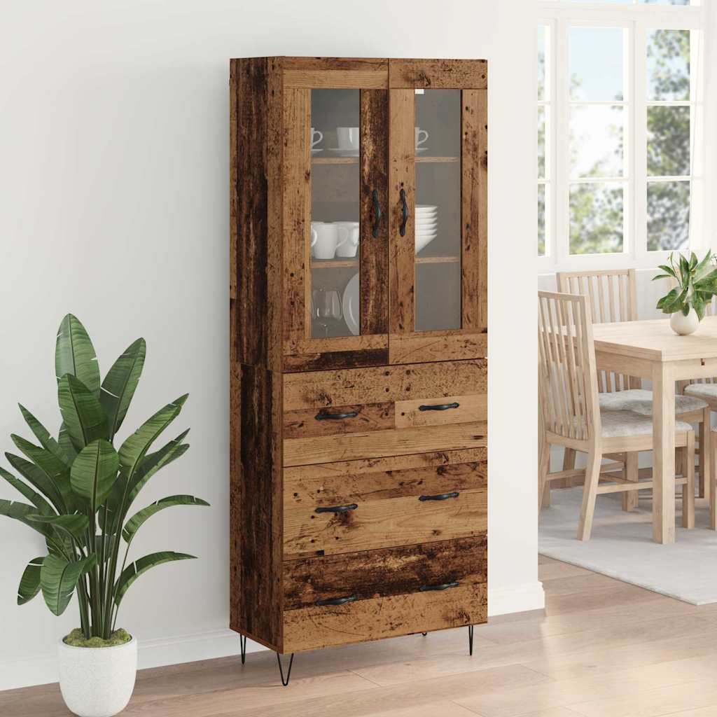 Highboard Gammelt træ 69,5 x 34 x 90 cm Konstrueret træ