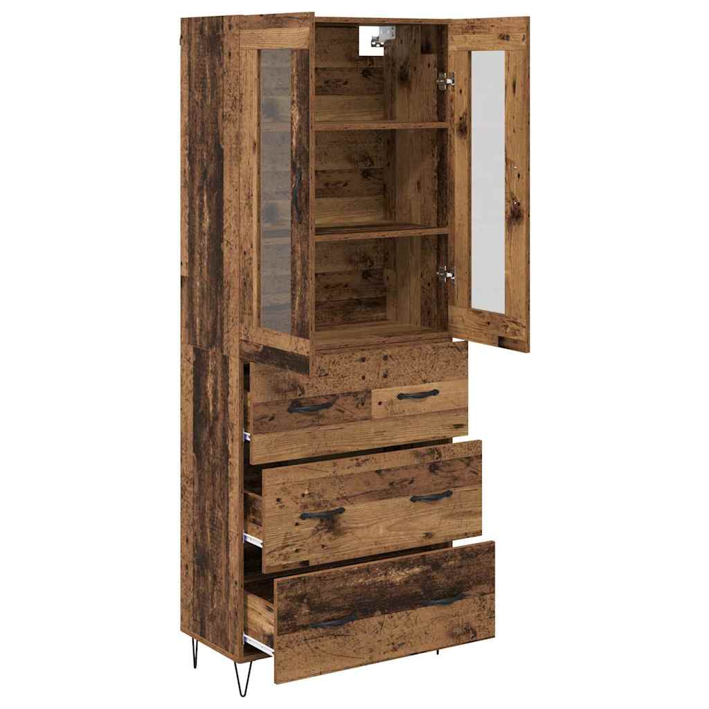 Highboard Gammelt træ 69,5 x 34 x 90 cm Konstrueret træ
