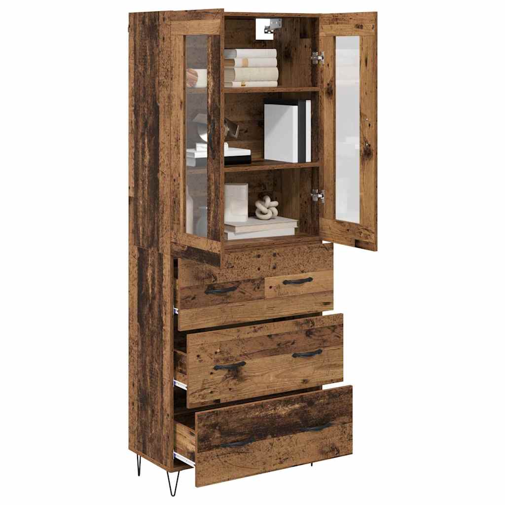 Highboard Gammelt træ 69,5 x 34 x 90 cm Konstrueret træ