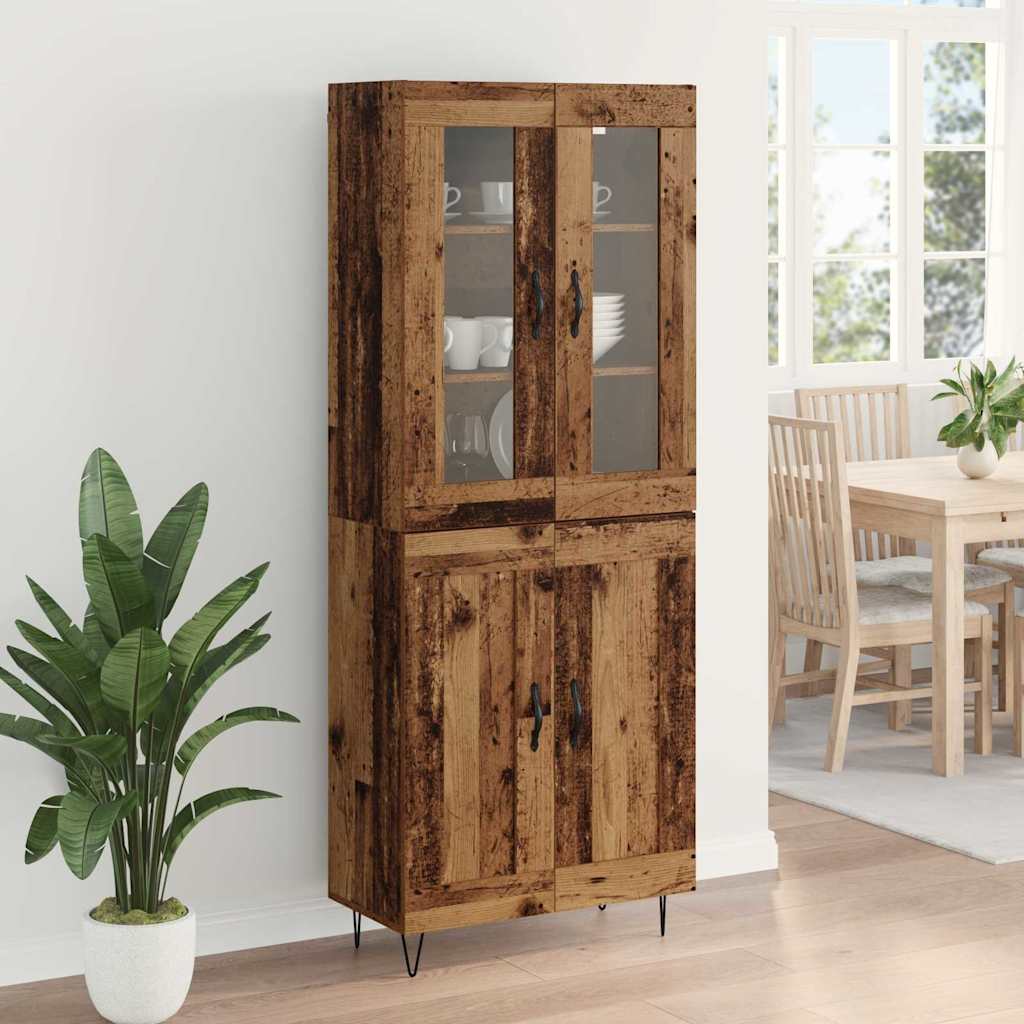 Highboard Gammelt træ 69,5 x 34 x 90 cm Konstrueret træ