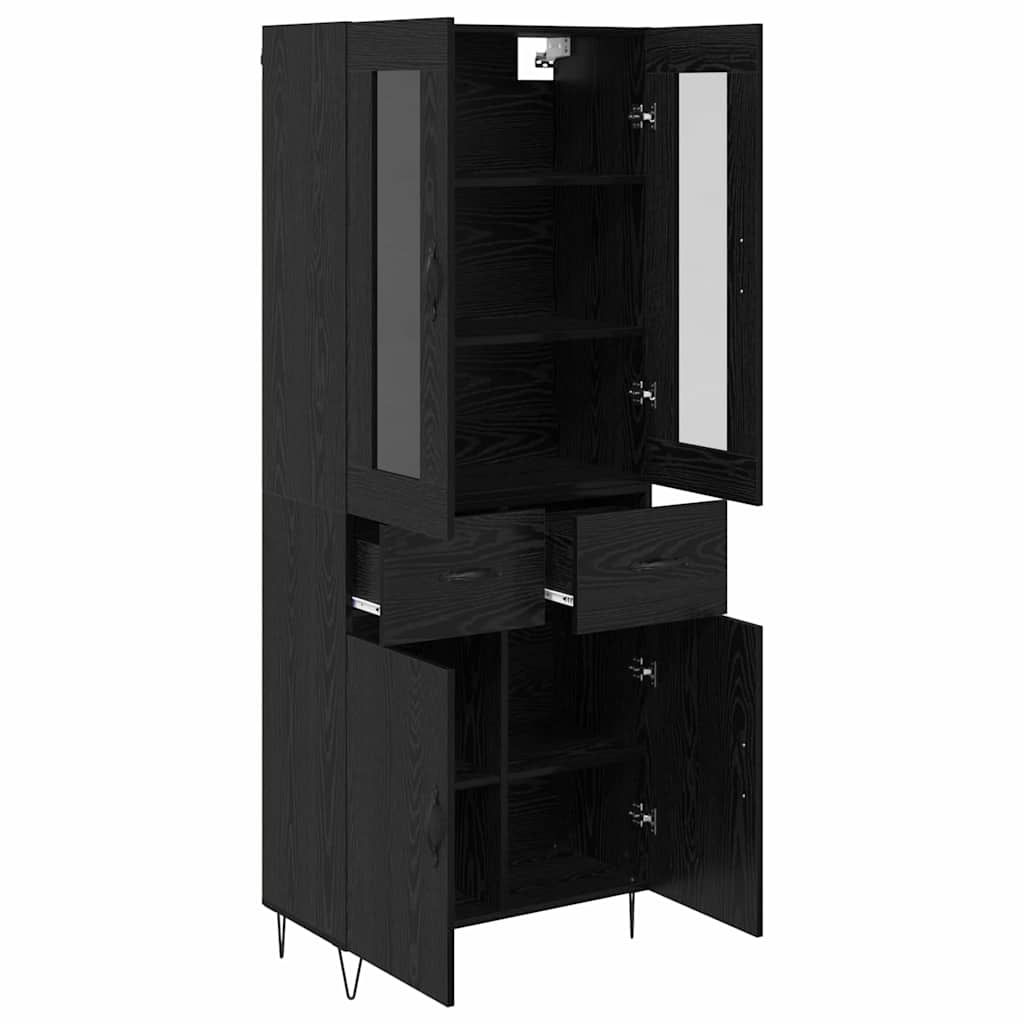 Highboard Sort eg 69,5 x 34 x 90 cm Konstrueret træ