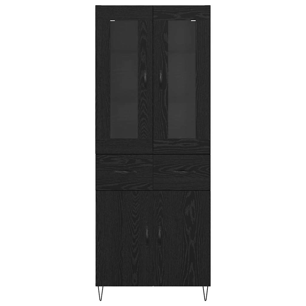 Highboard Sort eg 69,5 x 34 x 90 cm Konstrueret træ