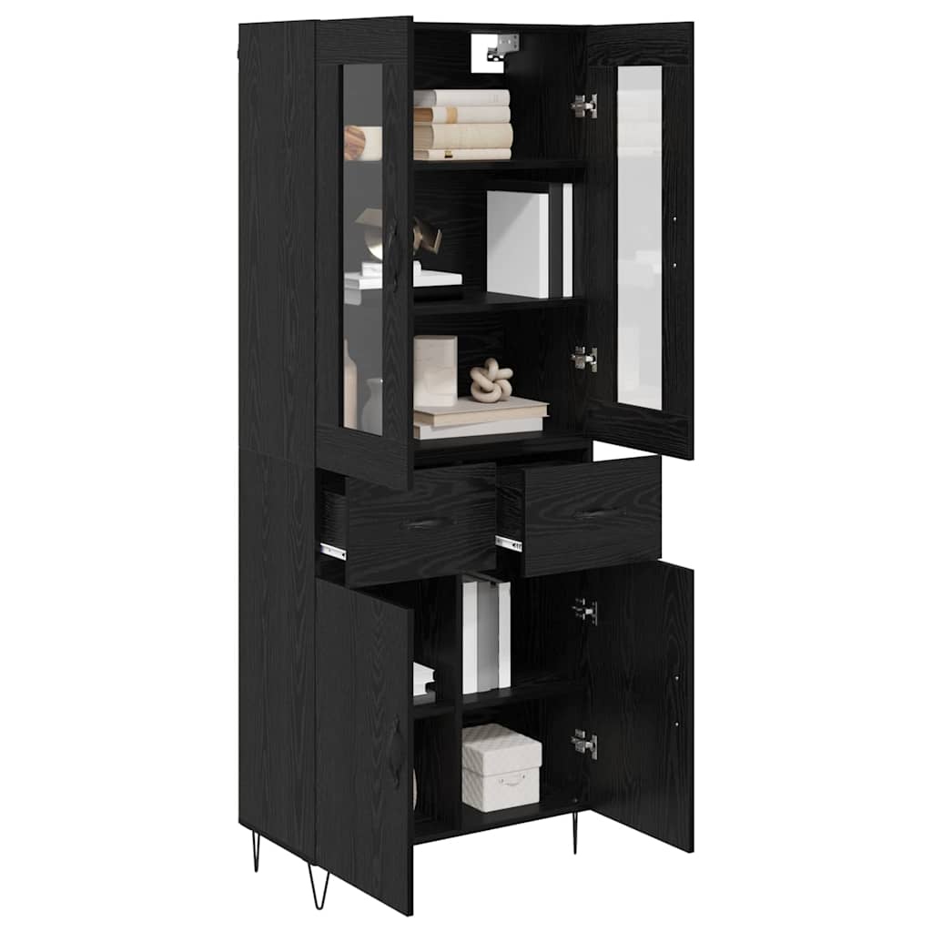 Highboard Sort eg 69,5 x 34 x 90 cm Konstrueret træ