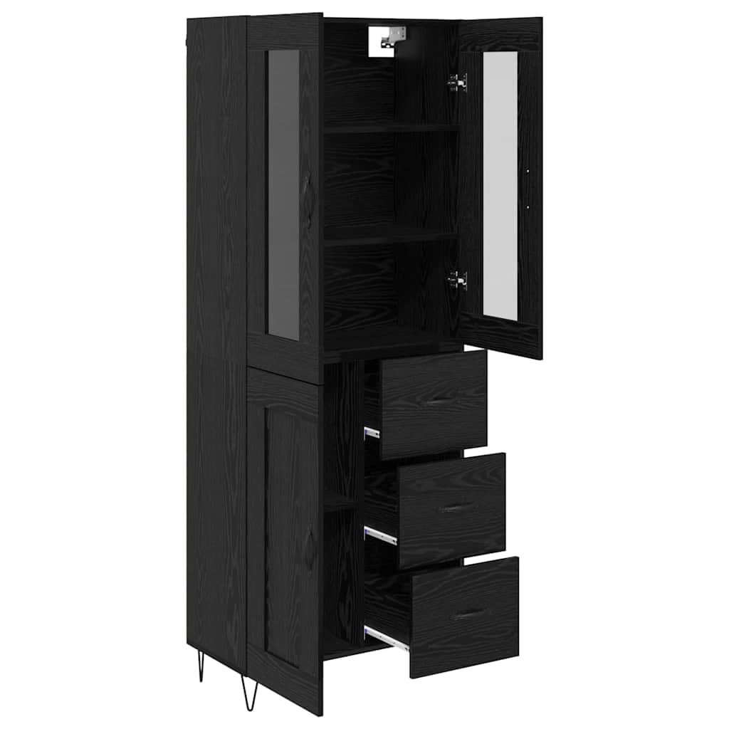 Highboard Sort eg 69,5 x 34 x 90 cm Konstrueret træ