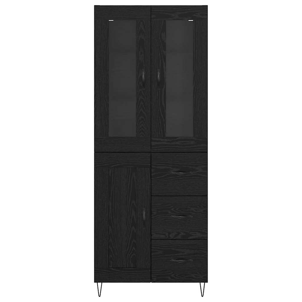 Highboard Sort eg 69,5 x 34 x 90 cm Konstrueret træ