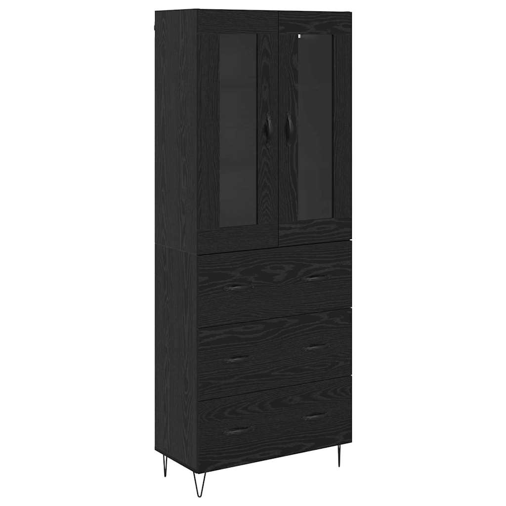 Highboard Sort eg 69,5 x 34 x 90 cm Konstrueret træ