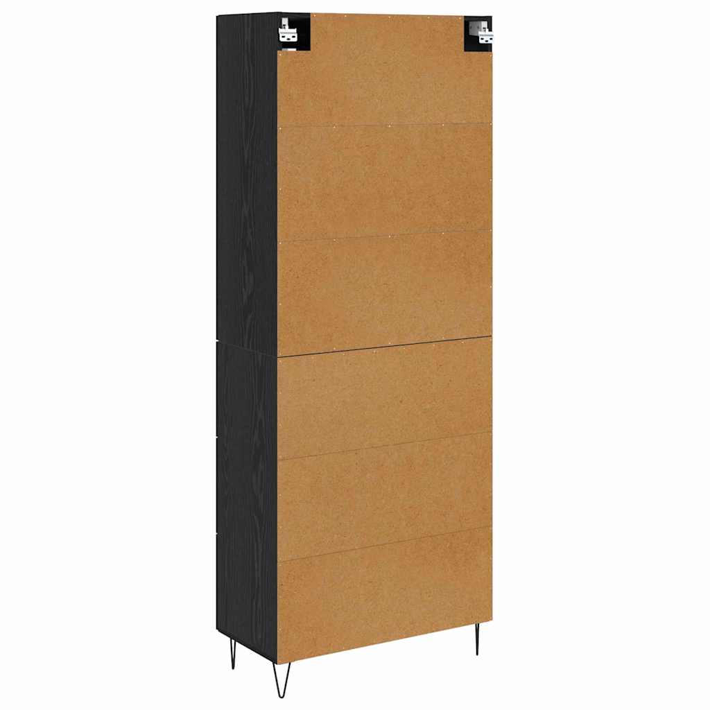 Highboard Sort eg 69,5 x 34 x 90 cm Konstrueret træ