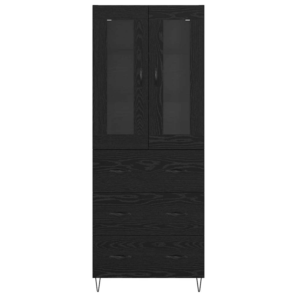 Highboard Sort eg 69,5 x 34 x 90 cm Konstrueret træ