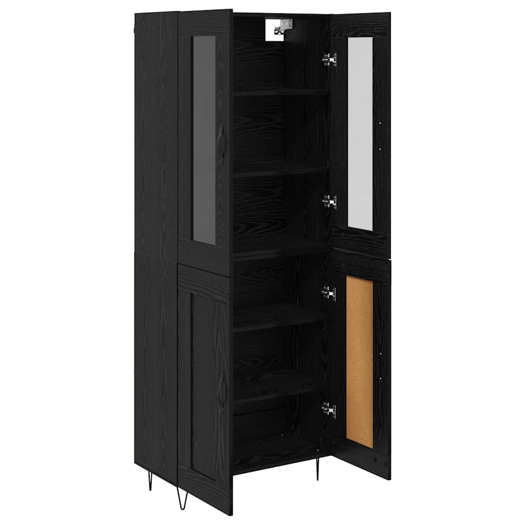 Highboard Sort eg 69,5 x 34 x 90 cm Konstrueret træ