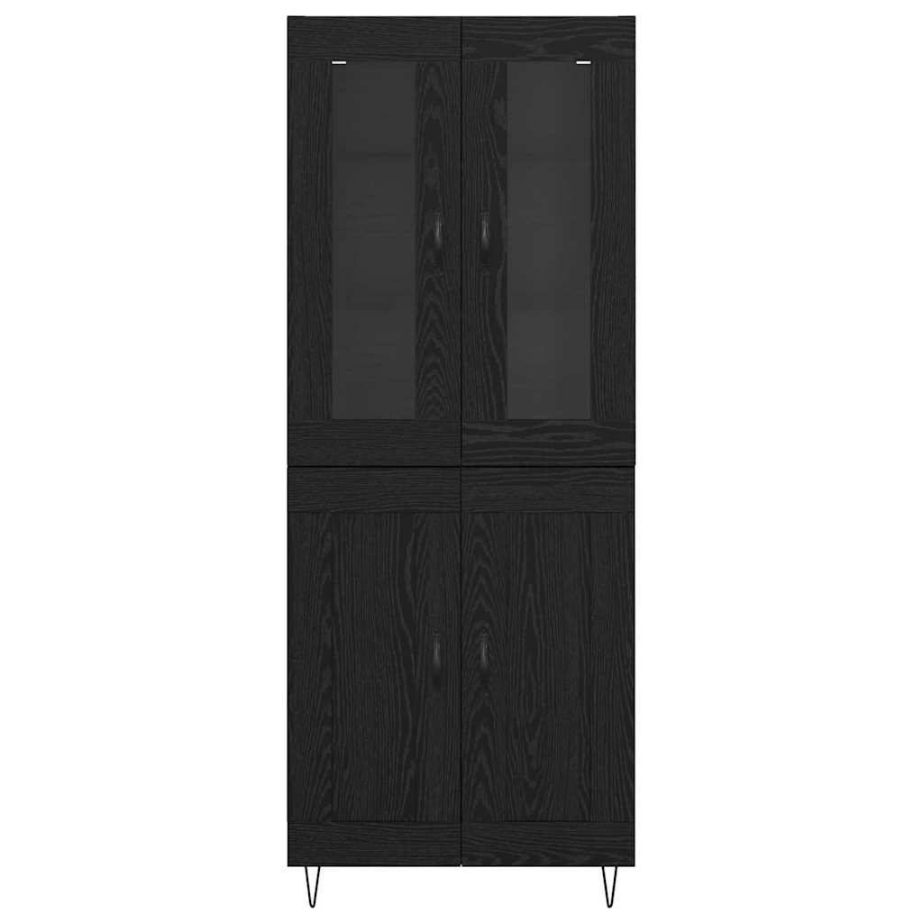 Highboard Sort eg 69,5 x 34 x 90 cm Konstrueret træ