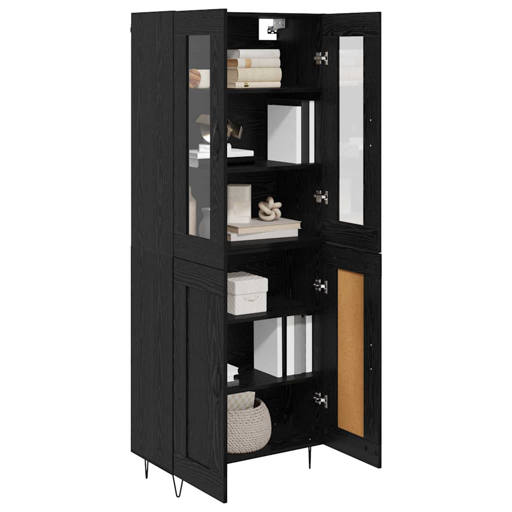 Highboard Sort eg 69,5 x 34 x 90 cm Konstrueret træ