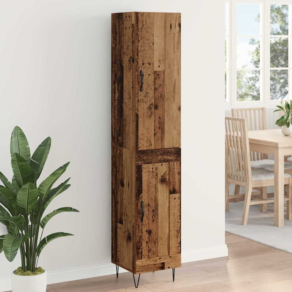Highboard Gammelt træ 34,5 x 34 x 90 cm Konstrueret træ