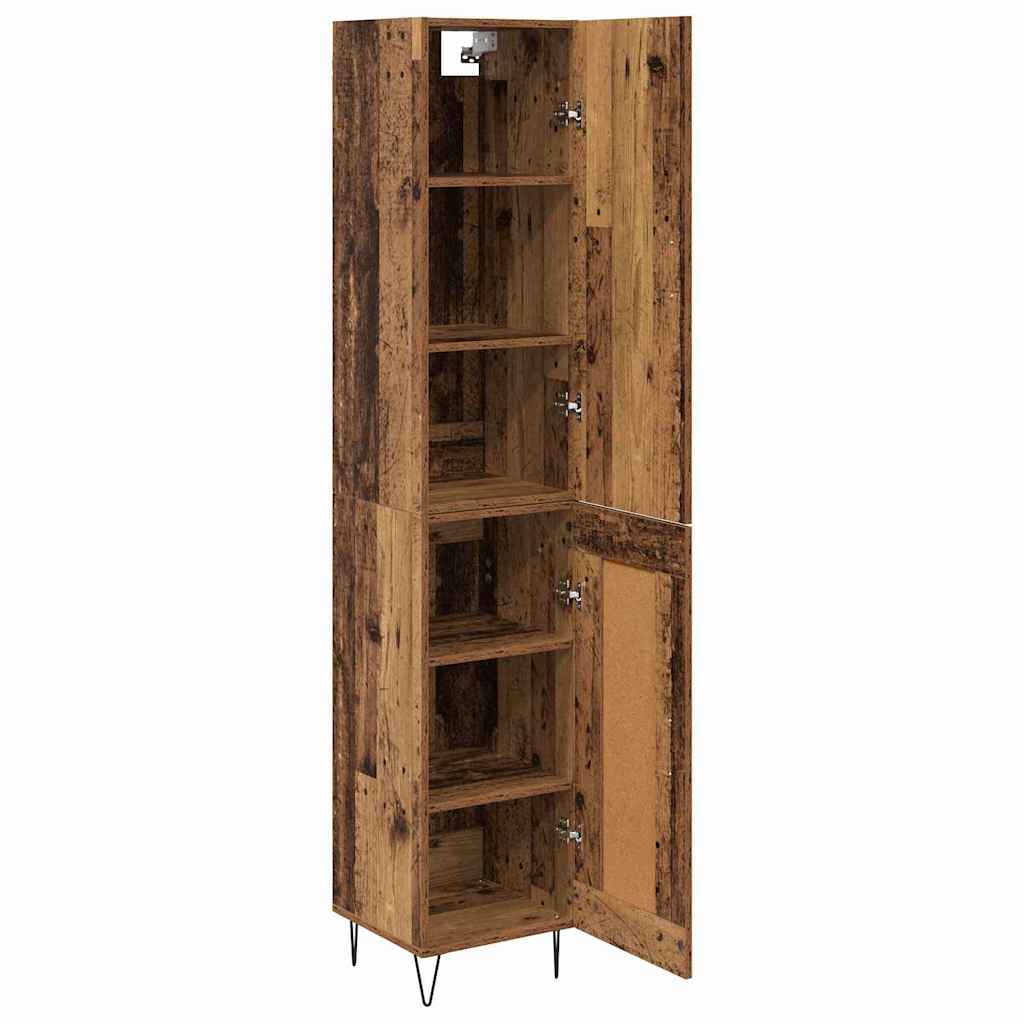 Highboard Gammelt træ 34,5 x 34 x 90 cm Konstrueret træ