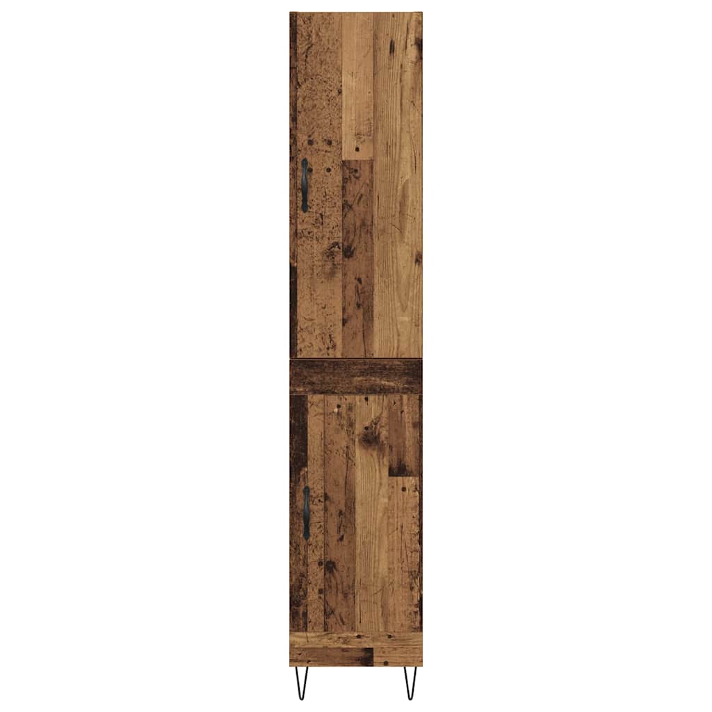Highboard Gammelt træ 34,5 x 34 x 90 cm Konstrueret træ