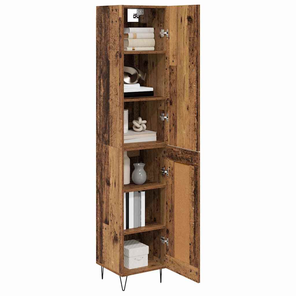 Highboard Gammelt træ 34,5 x 34 x 90 cm Konstrueret træ