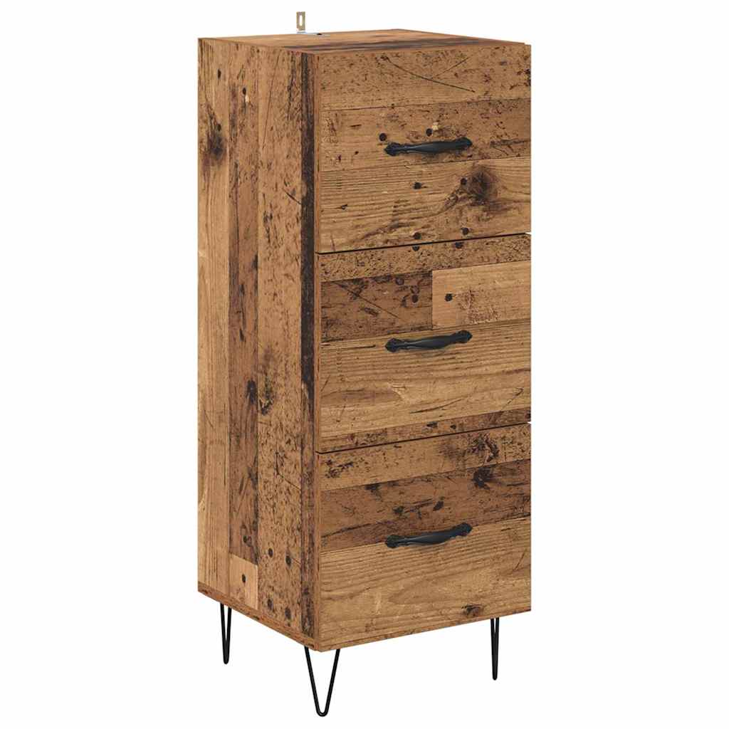 Highboard Gammelt træ 34,5 x 34 x 90 cm Konstrueret træ
