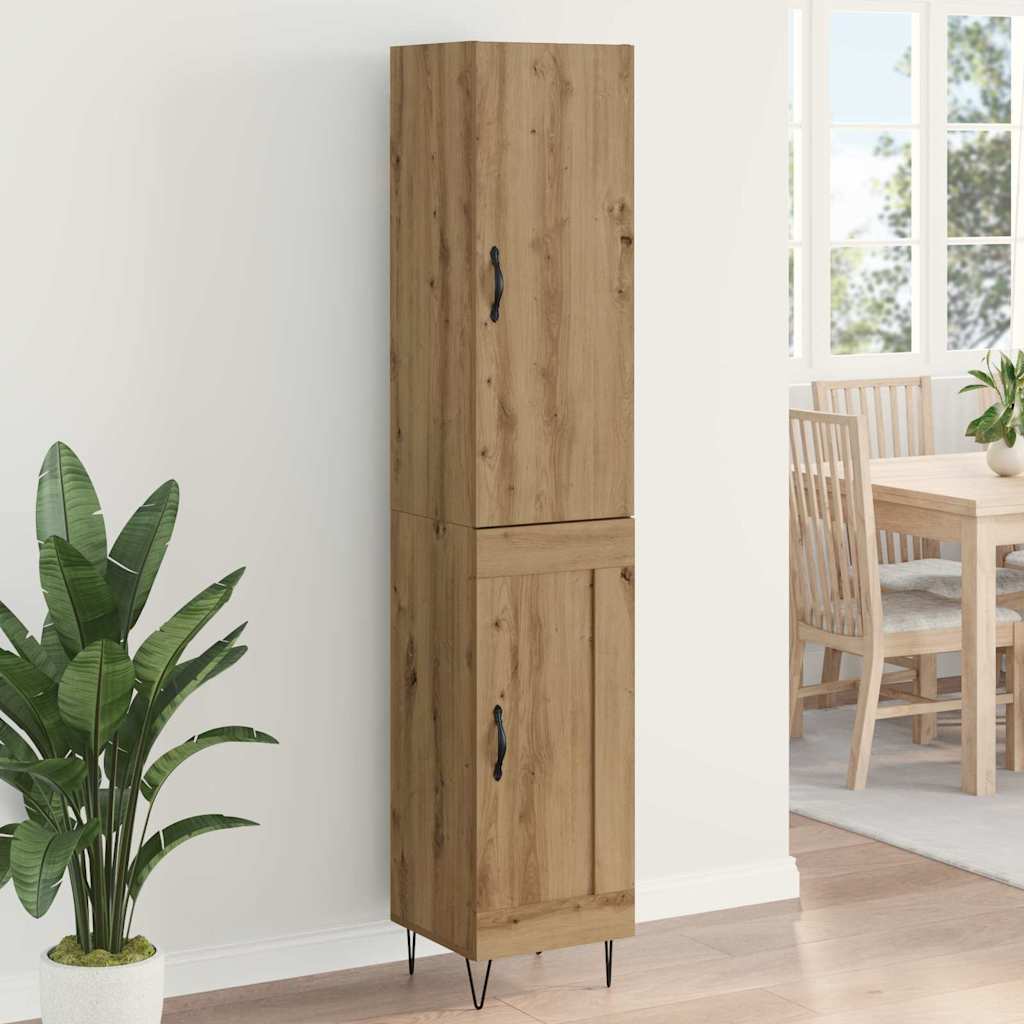 Highboard Artisan Egetræ 34,5 x 34 x 90 cm Konstrueret træ