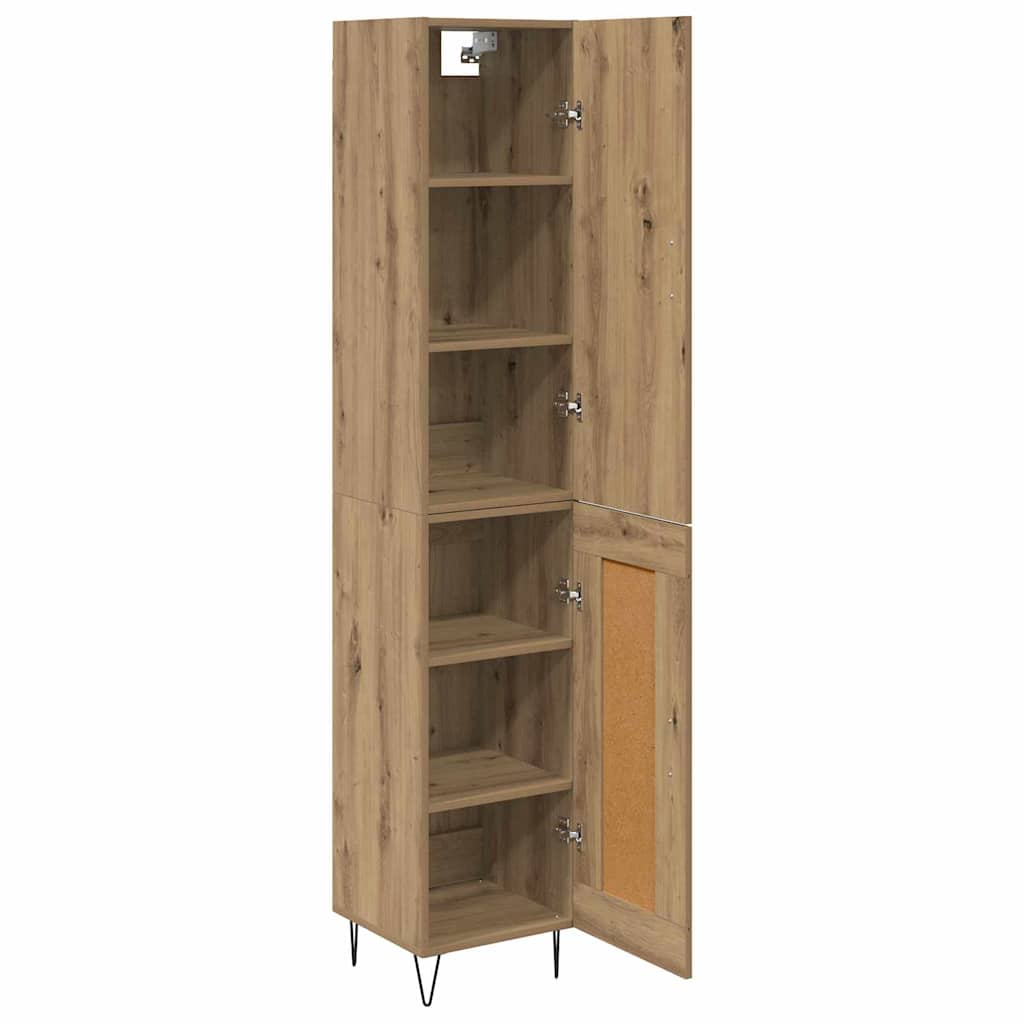 Highboard Artisan Egetræ 34,5 x 34 x 90 cm Konstrueret træ