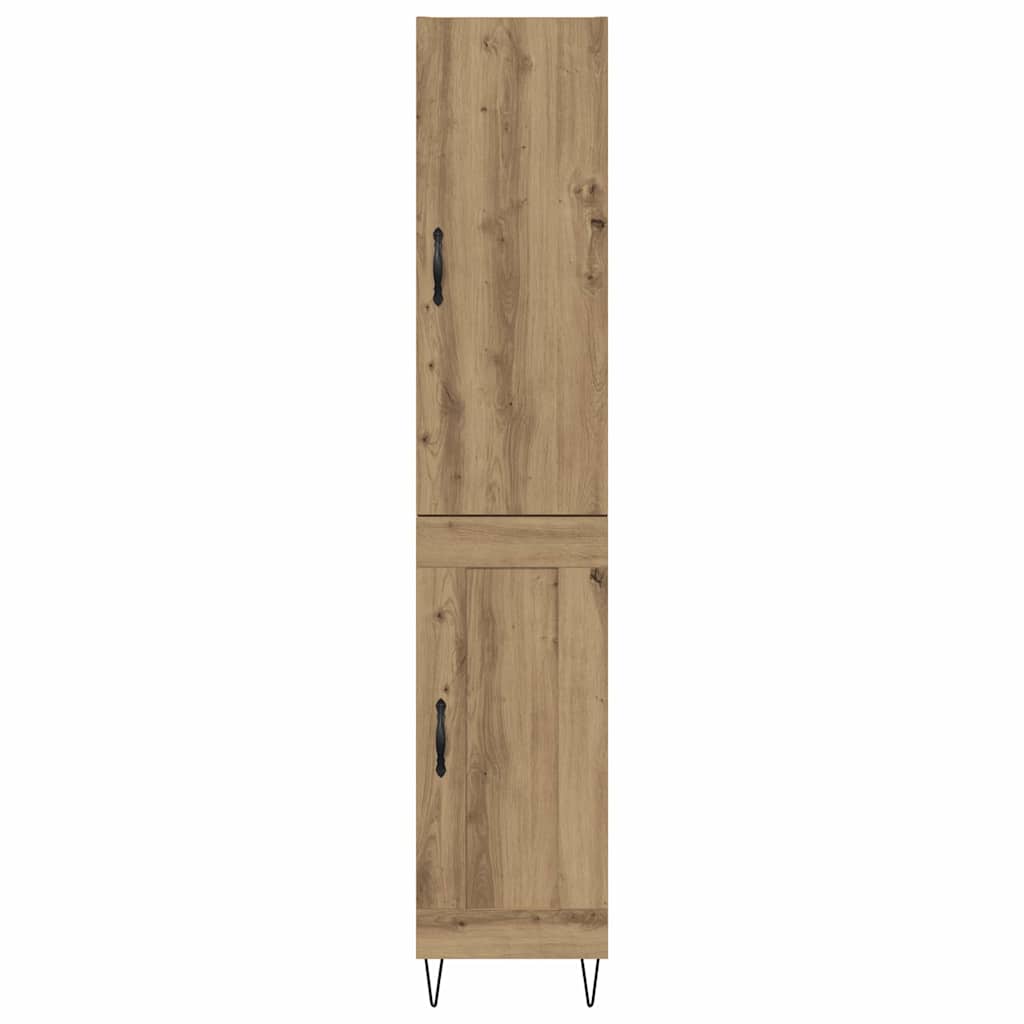 Highboard Artisan Egetræ 34,5 x 34 x 90 cm Konstrueret træ