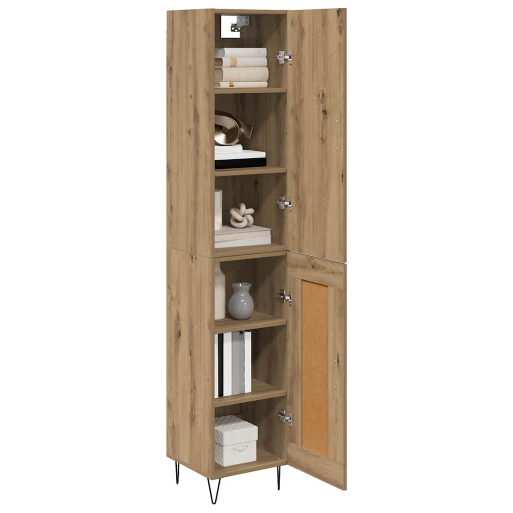 Highboard Artisan Egetræ 34,5 x 34 x 90 cm Konstrueret træ