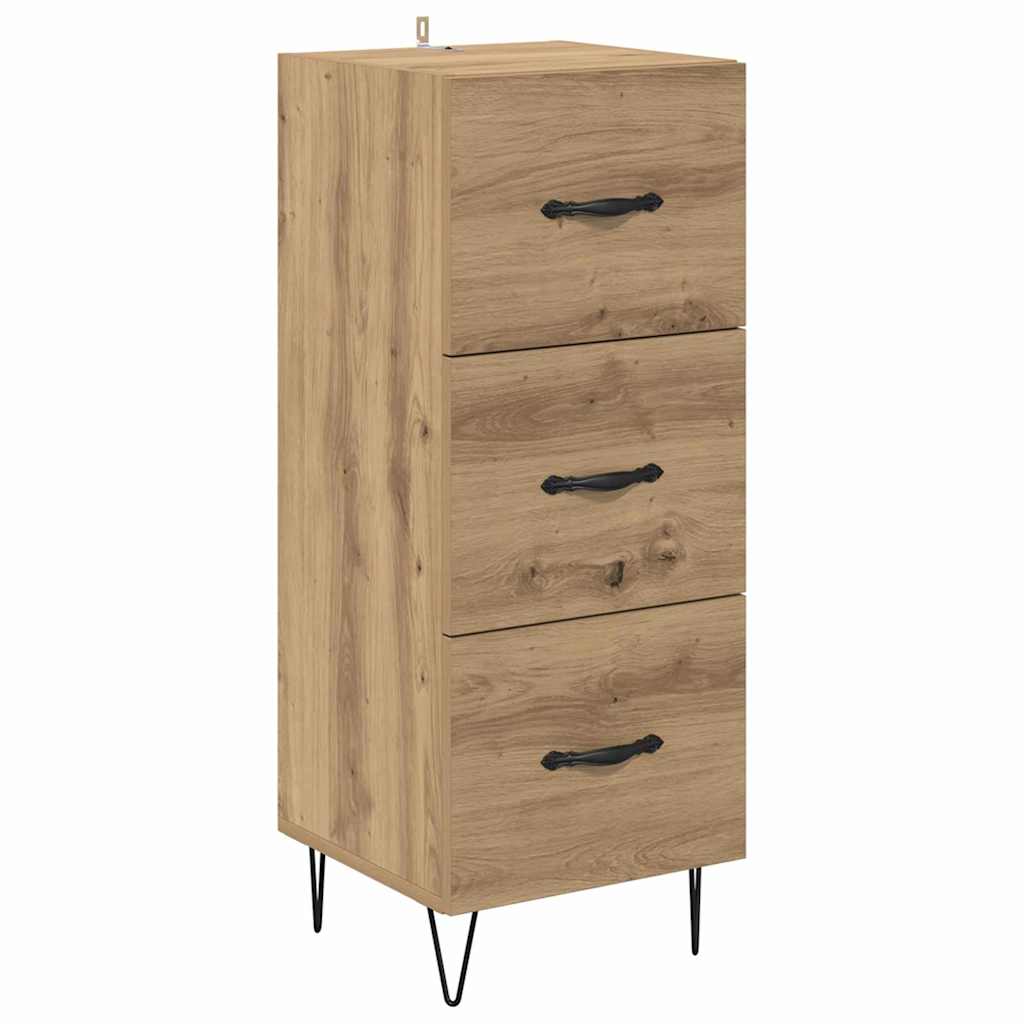 Highboard Artisan Egetræ 34,5 x 34 x 90 cm Konstrueret træ