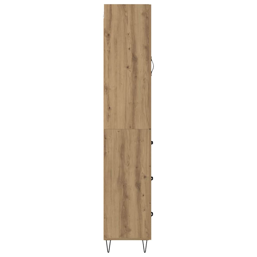 Highboard Artisan Egetræ 34,5 x 34 x 90 cm Konstrueret træ