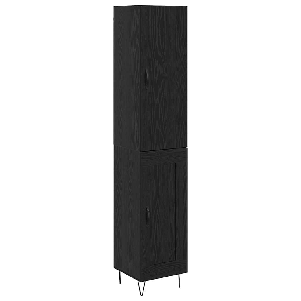 Highboard Sort eg 34,5 x 34 x 90 cm Konstrueret træ