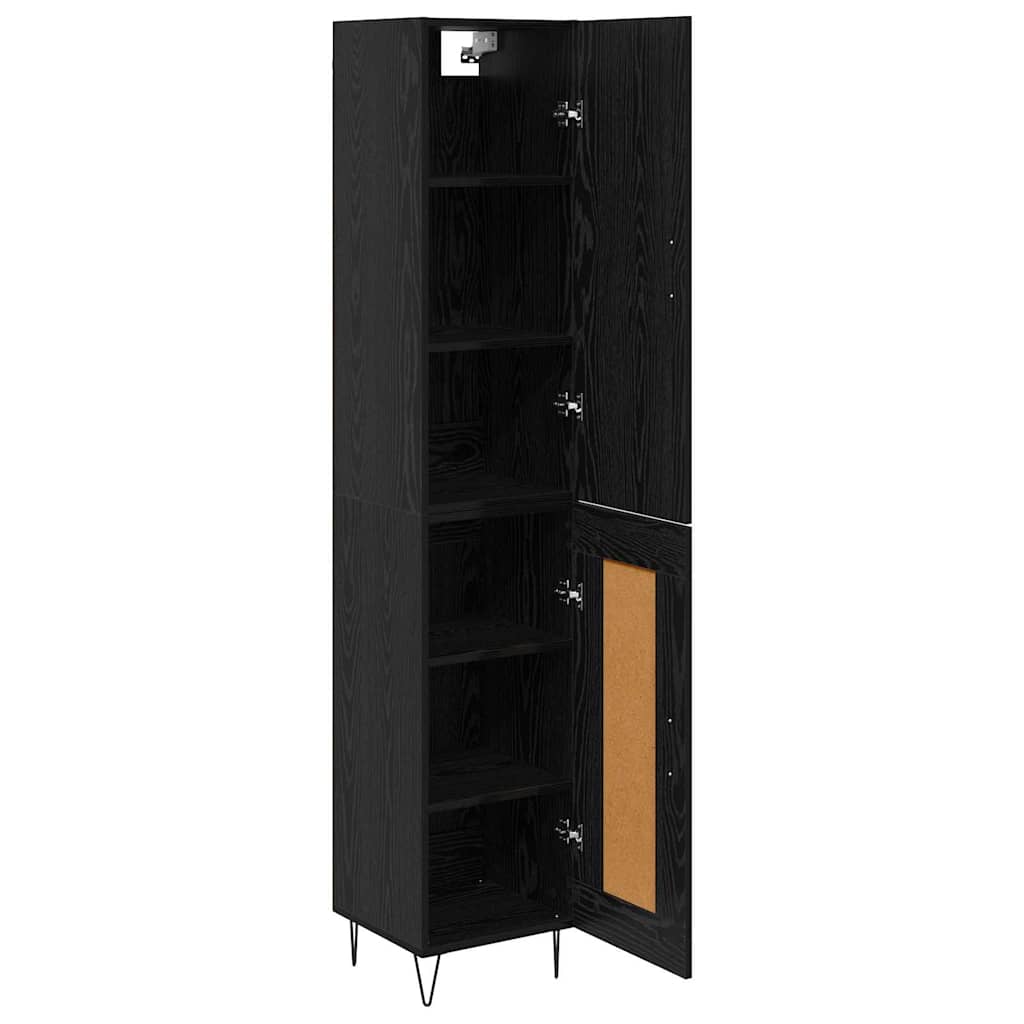 Highboard Sort eg 34,5 x 34 x 90 cm Konstrueret træ