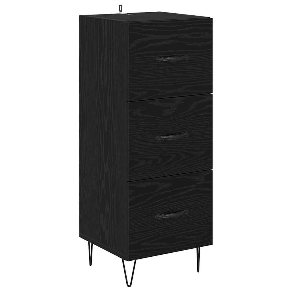Highboard Sort eg 34,5 x 34 x 90 cm Konstrueret træ