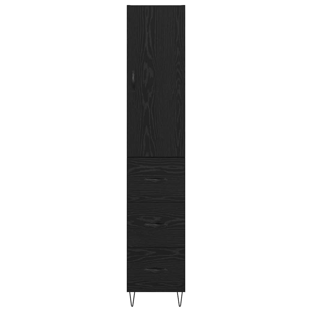 Highboard Sort eg 34,5 x 34 x 90 cm Konstrueret træ