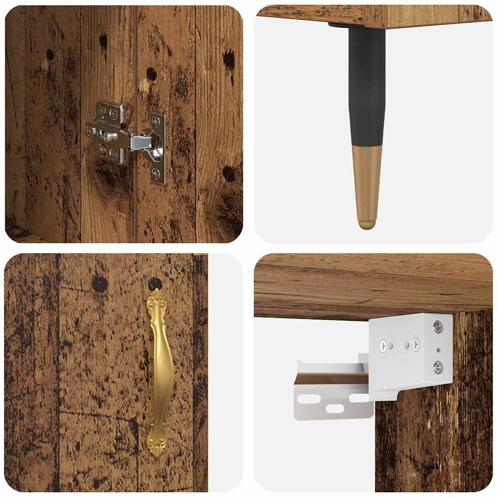 Highboard Gammelt træ 69,5 x 34 x 90 cm Konstrueret træ