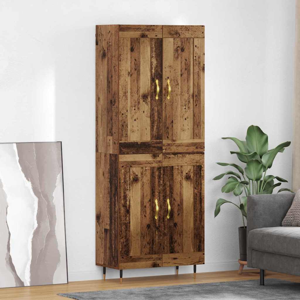 Highboard Gammelt træ 69,5 x 34 x 90 cm Konstrueret træ