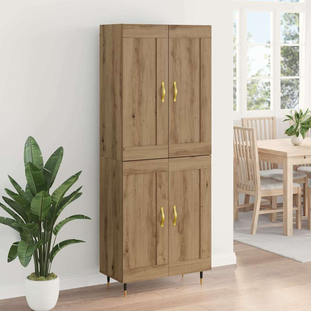 Highboard Artisan Egetræ 69,5 x 34 x 90 cm Konstrueret træ
