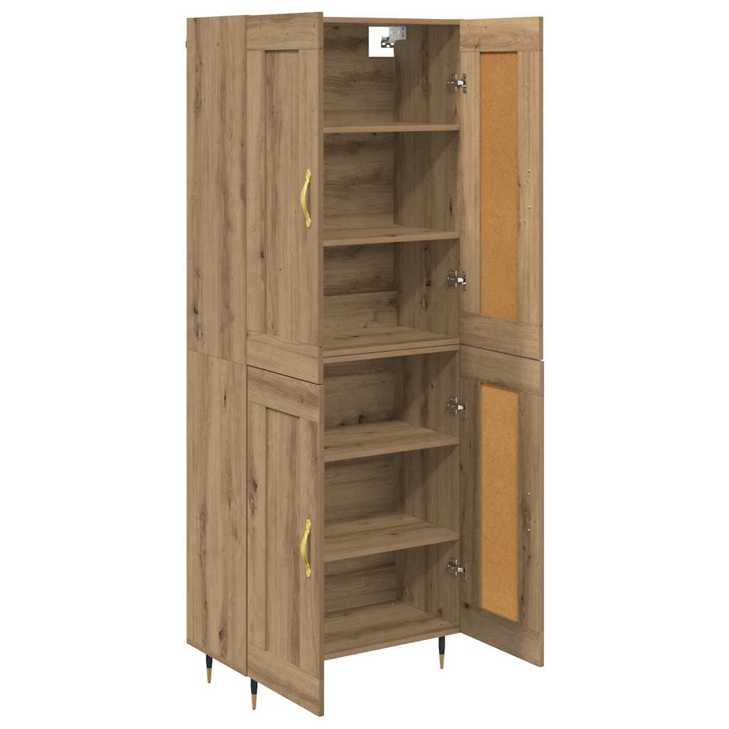 Highboard Artisan Egetræ 69,5 x 34 x 90 cm Konstrueret træ