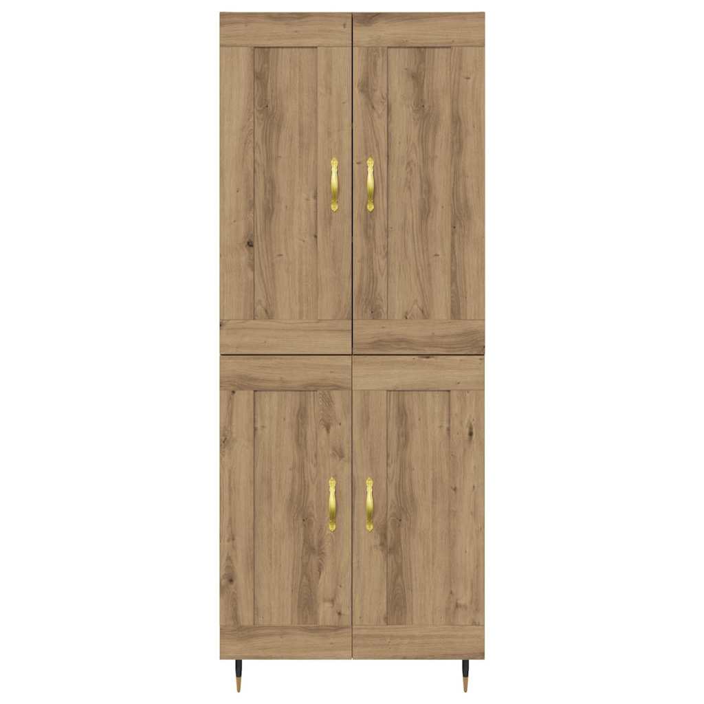 Highboard Artisan Egetræ 69,5 x 34 x 90 cm Konstrueret træ